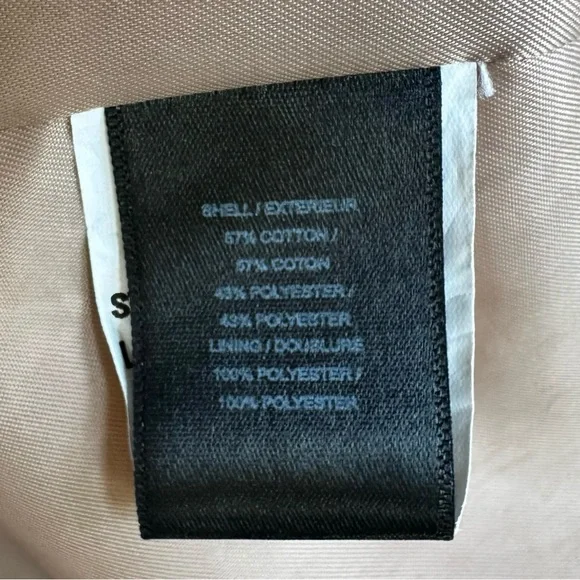 Sam Edelman Trench Coat Womens Small Beige Tan Double Breasted Belt Classic - Picture 7 of 8